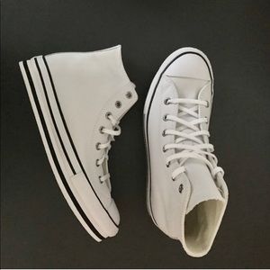 Converse leather platform high tops